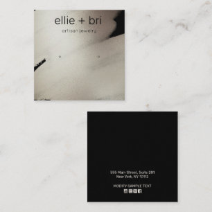 Pewter Black Waterverf Kraft Stud Earning Display Vierkante Visitekaartje