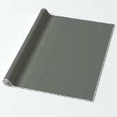 Pewter Green Solid Color Cadeaupapier (Uitgerold)