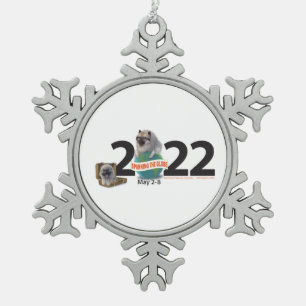 Pewter-kerstversiering Tin Sneeuwvlok Ornament