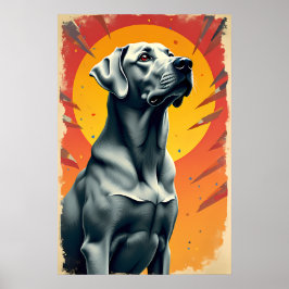 Pewter Labrador  Pop Art Poster