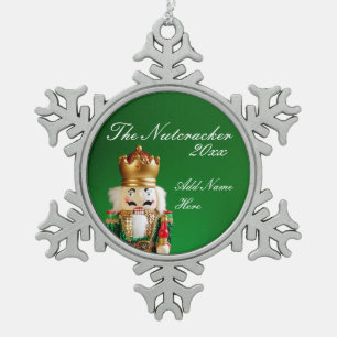 Pewter Nutcracker Ornament - Aangepaste naam & Jaa