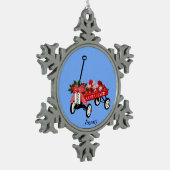 Pewter Ornament Speelgoed Wagon kerstcadeautjes. (Links)