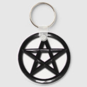 Pewter Pentacle pagan sleutelhanger (Voorkant)
