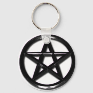 Pewter Pentacle pagan sleutelhanger