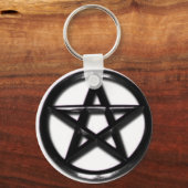 Pewter Pentacle pagan sleutelhanger (Voorkant)
