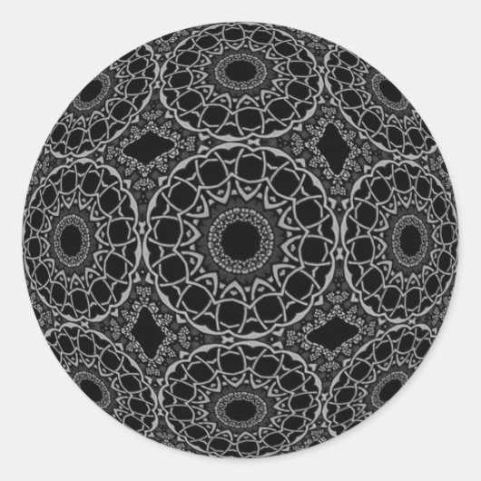 Pewter Perfection Ronde Sticker (Voorkant)