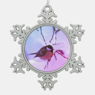 Pewter Sneeuwvlok Decoratie Vogelsneeuw