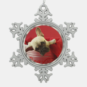 Pewter Snowflake DIY Foto Tin Sneeuwvlok Ornament