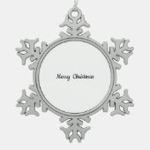 Pewter Snowflake kerstversiering Tin Sneeuwvlok Ornament (Voorkant)
