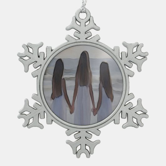 Pewter Snowflake Ornament (Voorkant)