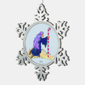Pewter Snowflake Ornament de Shepherd (Rechts)