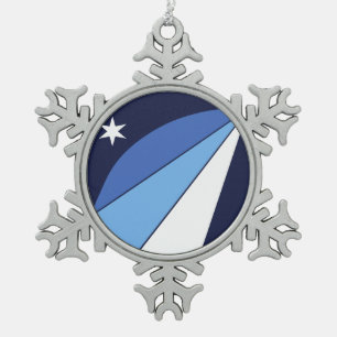 Pewter Snowflake Ornament met Columbia, SC