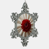 Pewter Snowflake Ornament met Japanse kleuren (Links)