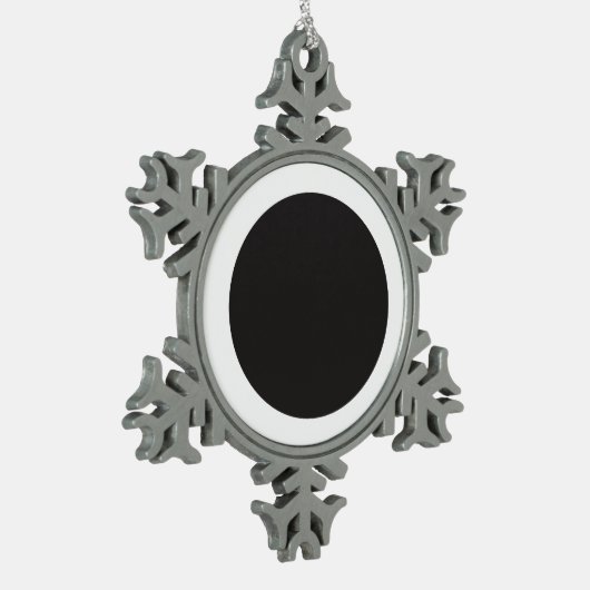 Pewter Snowflake Ornament Red Background (Links)