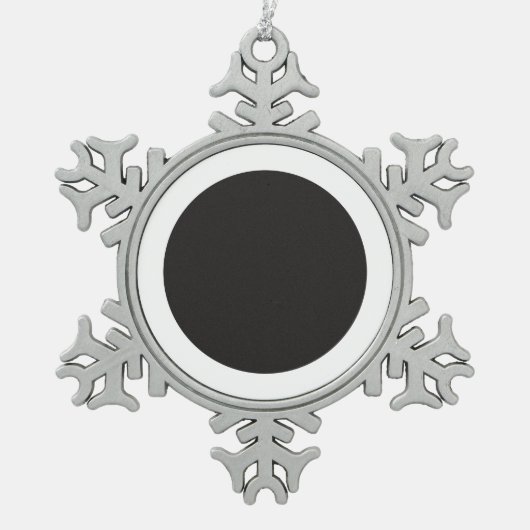 Pewter Snowflake Ornament Red Background (Voorkant)