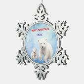 PEWTER SNOWFLAKE ORNAMENT VAN HET POOLSE BEER (Rechts)