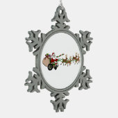 Pewter Snowflake Ornament - Wheelchair Santa (Links)