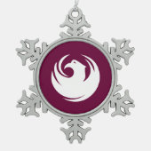 Pewter Snowflake Ornament with Phoenix City Flag (Voorkant)