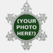  Pewter Snowflake Photo Ornament (Voorkant)