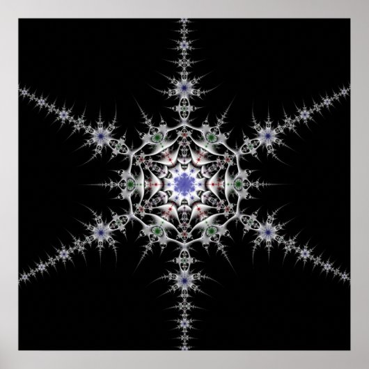 Pewter Snowflake Poster (Voorkant)