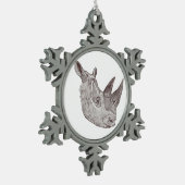 Pewter Snowflake Rhino Ornament (Links)