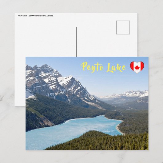 Peyto Lake - Nationaal park Banff, Alberta, Canada Briefkaart (Voorkant / Achterkant)