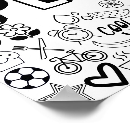 'PEYTON' Color-it-Yourself-contourontwerp Poster (Hoek)