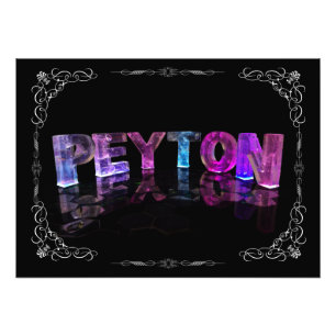 Peyton - De naam Peyton in 3D Lichten (Foto Foto Afdruk