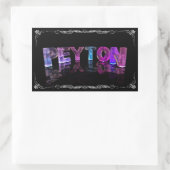 Peyton - De naam Peyton in 3D Lichten (Foto Rechthoekige Sticker (Tas)