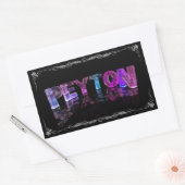 Peyton - De naam Peyton in 3D Lichten (Foto Rechthoekige Sticker (Envelop)