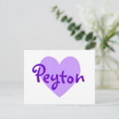 Peyton in Paars Briefkaart (Staand voorkant)