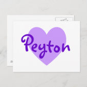 Peyton in Paars Briefkaart (Voorkant / Achterkant)