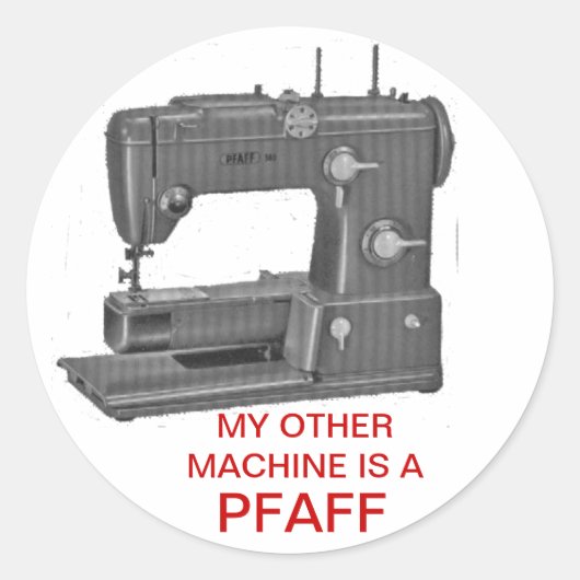 PFAFF RONDE STICKER (Voorkant)