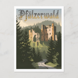 Pfälzerwald Paltserwoud Duitsland vintage Briefkaart