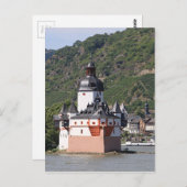 Pfalzgrafstein Castle, Rhine River, Duitsland 1 Briefkaart (Voorkant / Achterkant)