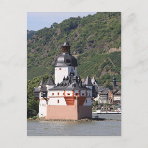 Pfalzgrafstein Castle, Rhine River, Duitsland 1 Briefkaart