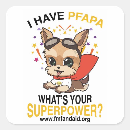 PFAPA SUPERPOWER STICKER (Voorkant)