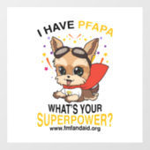 PFAPA Superpower Window/Wall sticker w/ wit BG (Vel)
