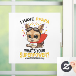 PFAPA Superpower Window/Wall sticker w/ wit BG