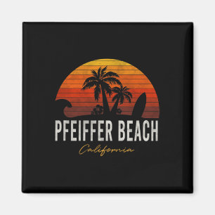 Pfeiffer Beach California Palms Vacation Surf Sund Magneet