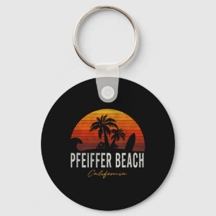 Pfeiffer Beach California Palms Vacation Surf Sund Sleutelhanger