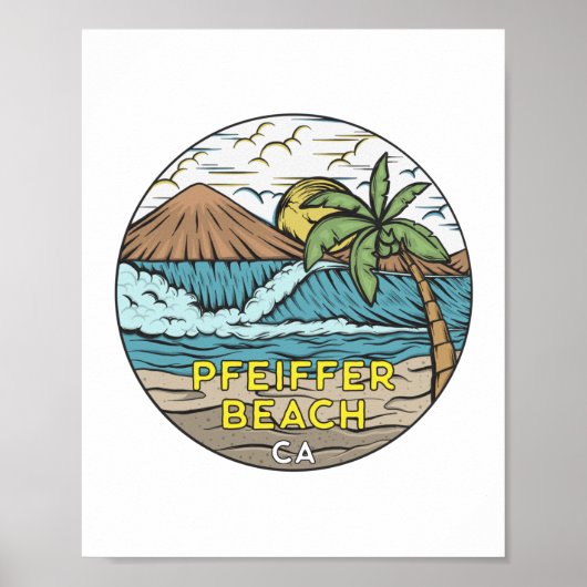 Pfeiffer Beach California  Poster (Voorkant)