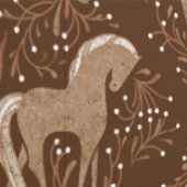 Pferde mit floral Elementen Behang (Zoom)