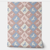 Pferde und Rautenmuster Behang (Afrollen)