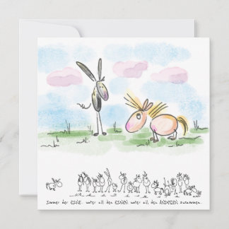 Pferdekarte – Grusskarte für Pferdeliebhaber Feestdagenkaart