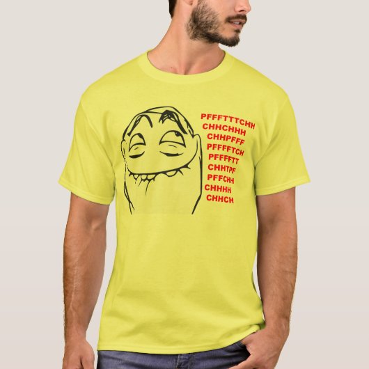 PFFTCH Laughing Rage Face Comic Meme T-shirt (Voorkant)