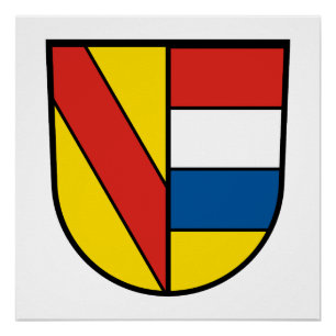 Pforzheim vlag stad Duitsland symbool embleem leeu Perfect Poster