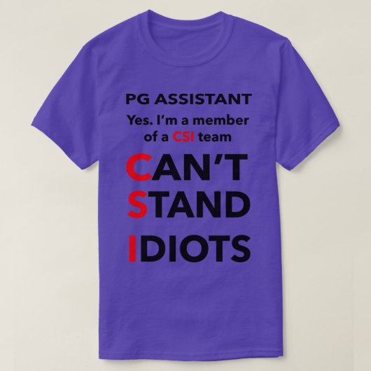 PG ASSISTANT 3 T-SHIRT (Design voorkant)