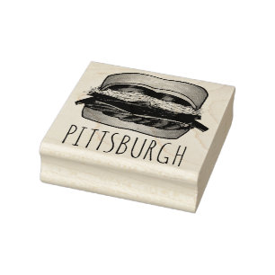 PGH Pittsburgh Pennsylvania Sandwich Foodie PA Rubberstempel