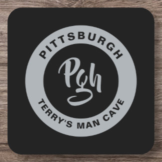 PGH Sports Yinzer Custom Barware Drink Vierkante Kartonnen Onderzetter